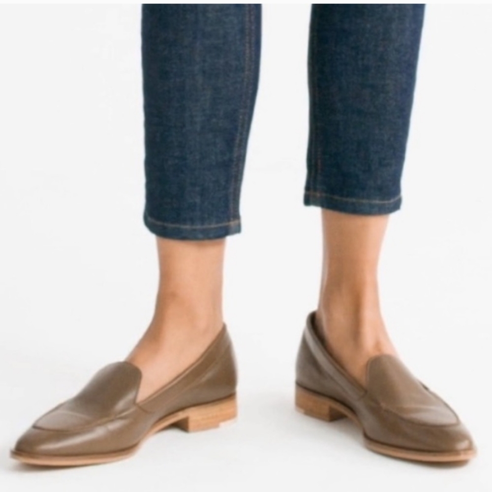 Everlane Women's Tan/Taupe Leather Italy The Modern Loafers